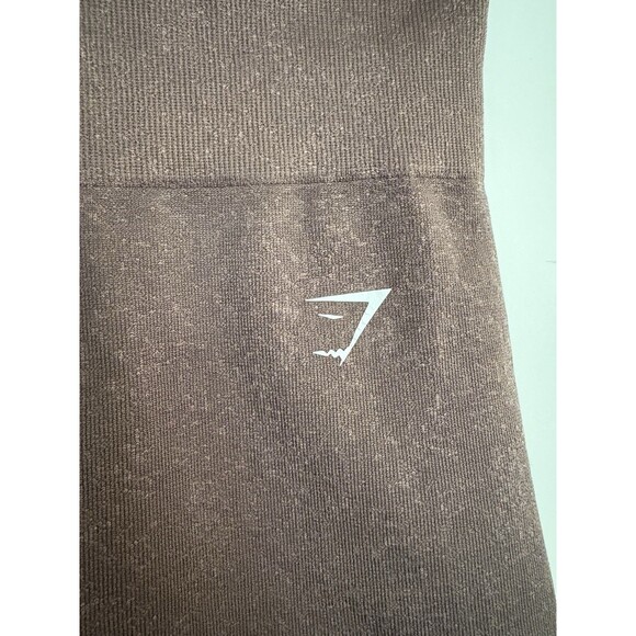 Gymshark Seamless 2.0 Leggings Womens Medium 25" High-Waisted ZG3 Brown Vital - Picture 2 of 4